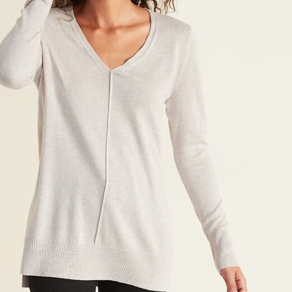 OLD NAVY Women's Oatmeal V-neck Lightweight Knit Tunic Sweater XXL - Picture 1 of 6